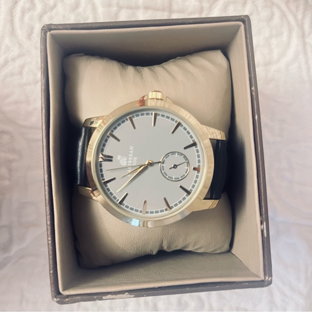 Armani Exchange Gold and Black Timepiece